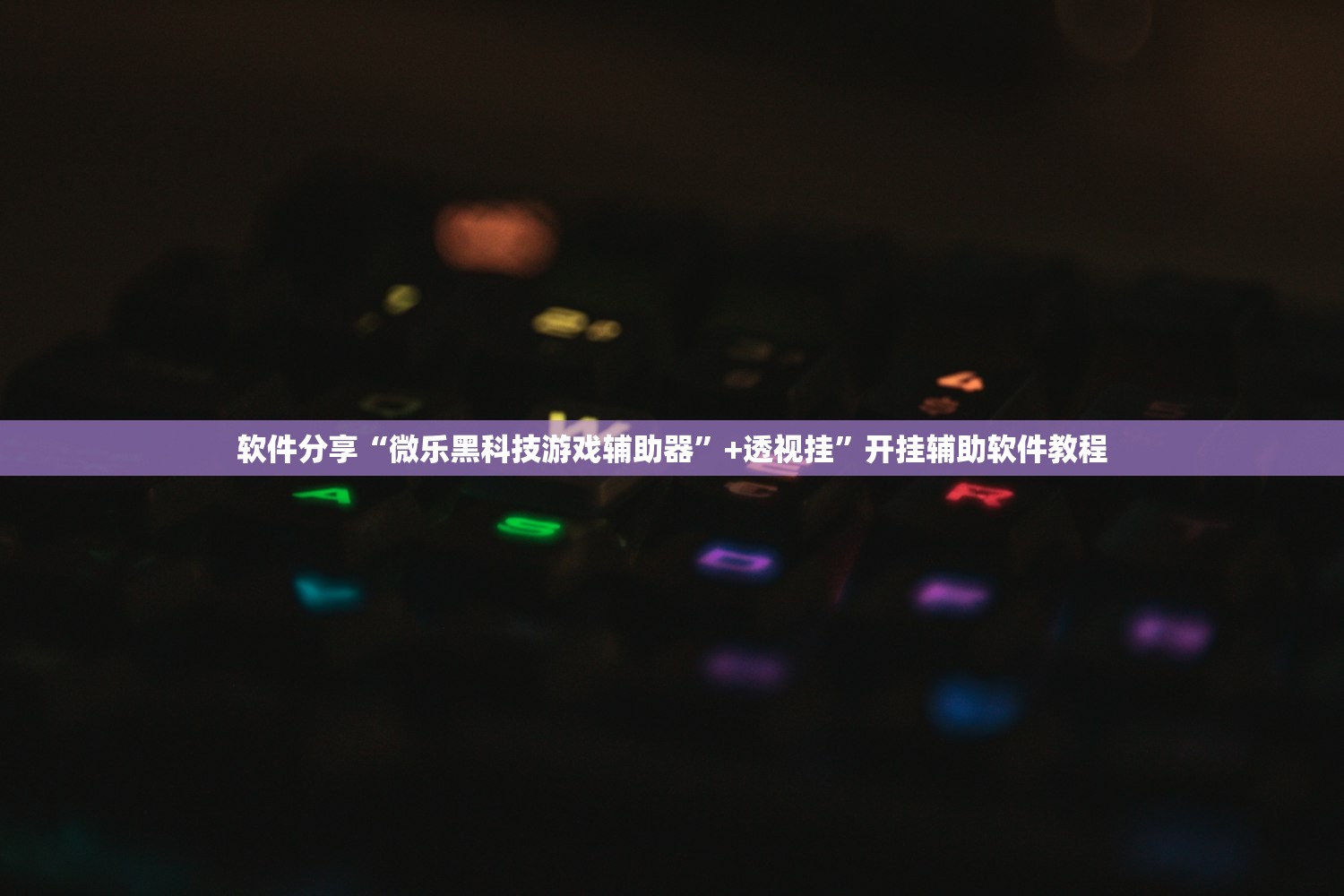 软件分享“微乐黑科技游戏辅助器”+透视挂	”开挂辅助软件教程